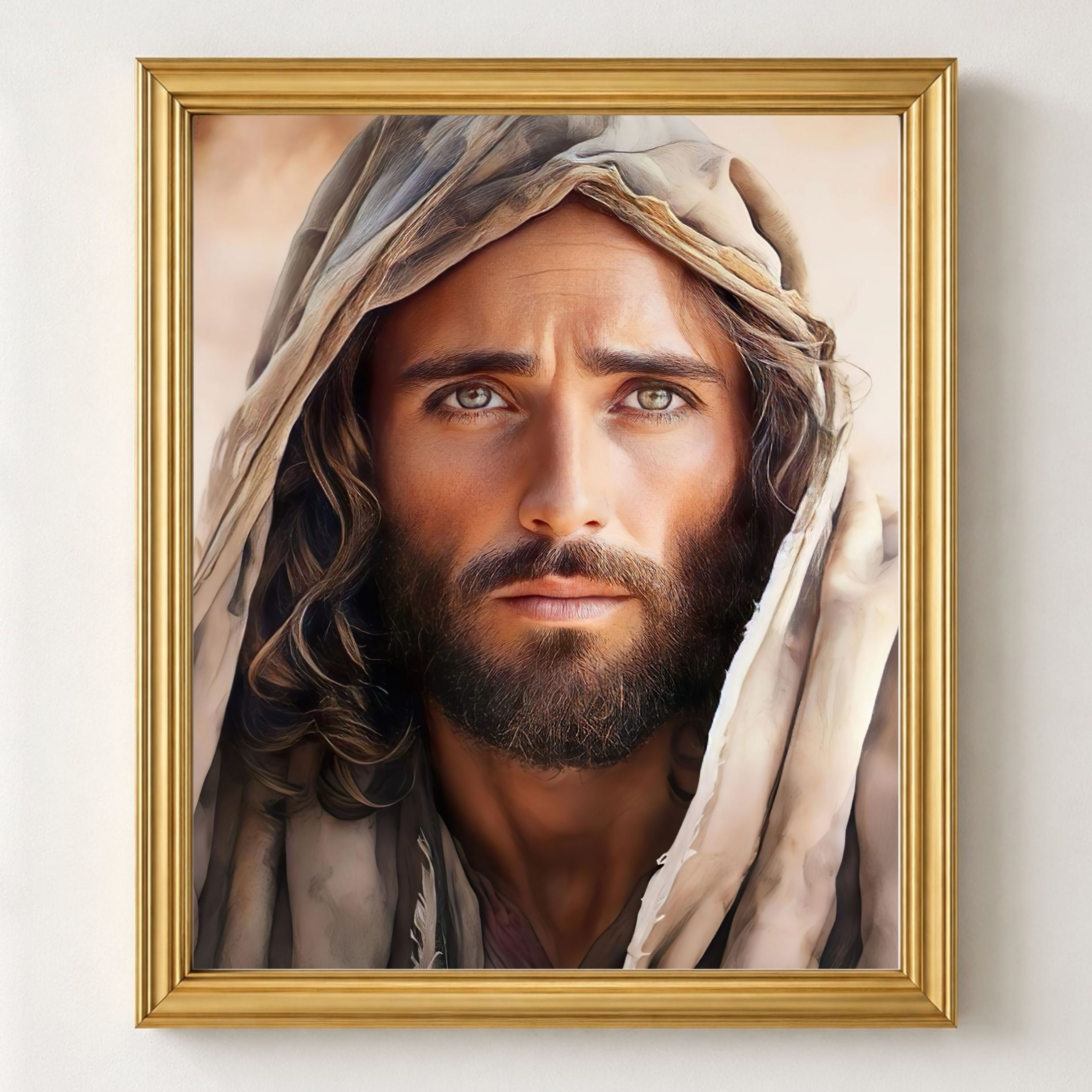 The Face of Salvation – Jesus Christ Close-Up Sacred Wall Art