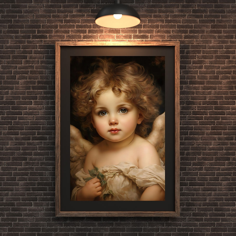 Miniatura: Heaven’s Little Messenger cherub angel portrait