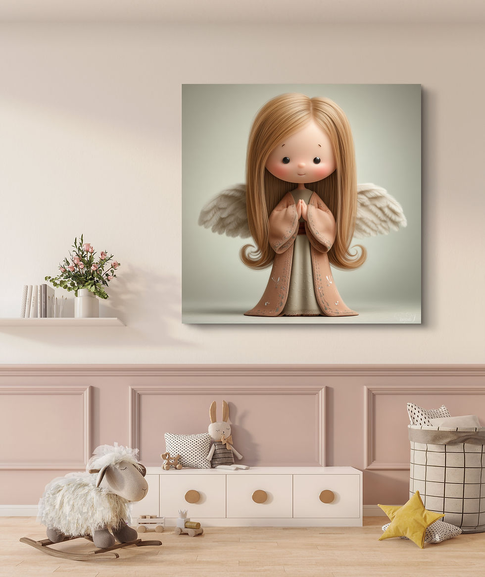 Thumbnail: Christian wall art for kids featuring a praying angel girl