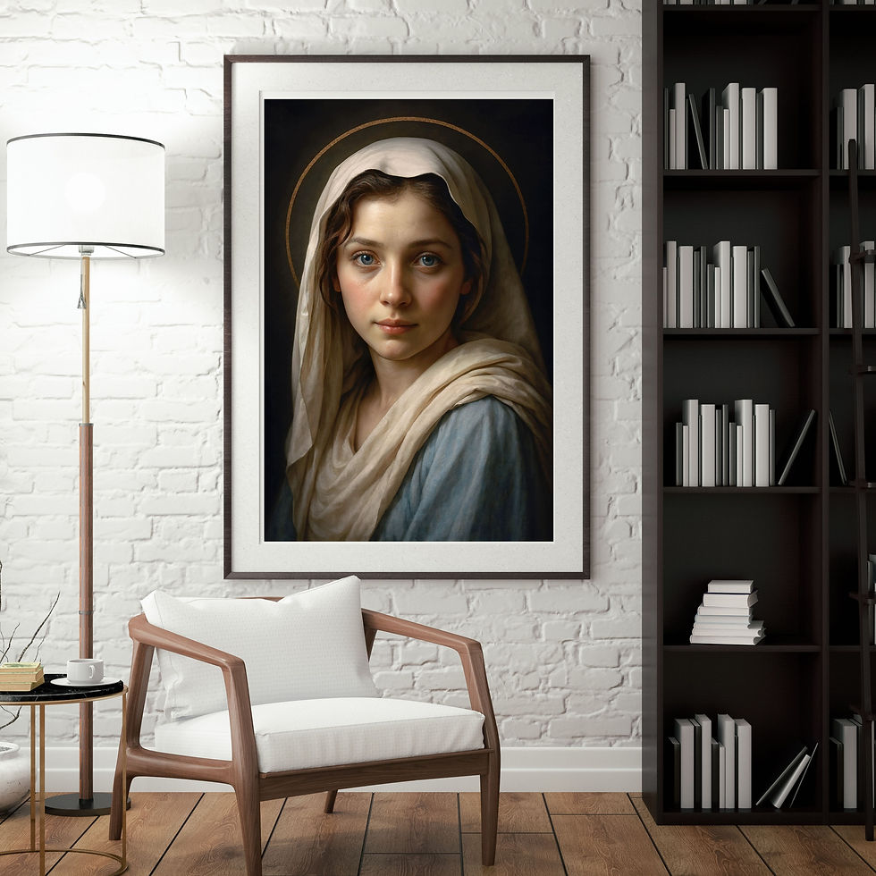 Thumbnail: Serene Portrait of the Virgin Mary | Catholic Printable Wall Art