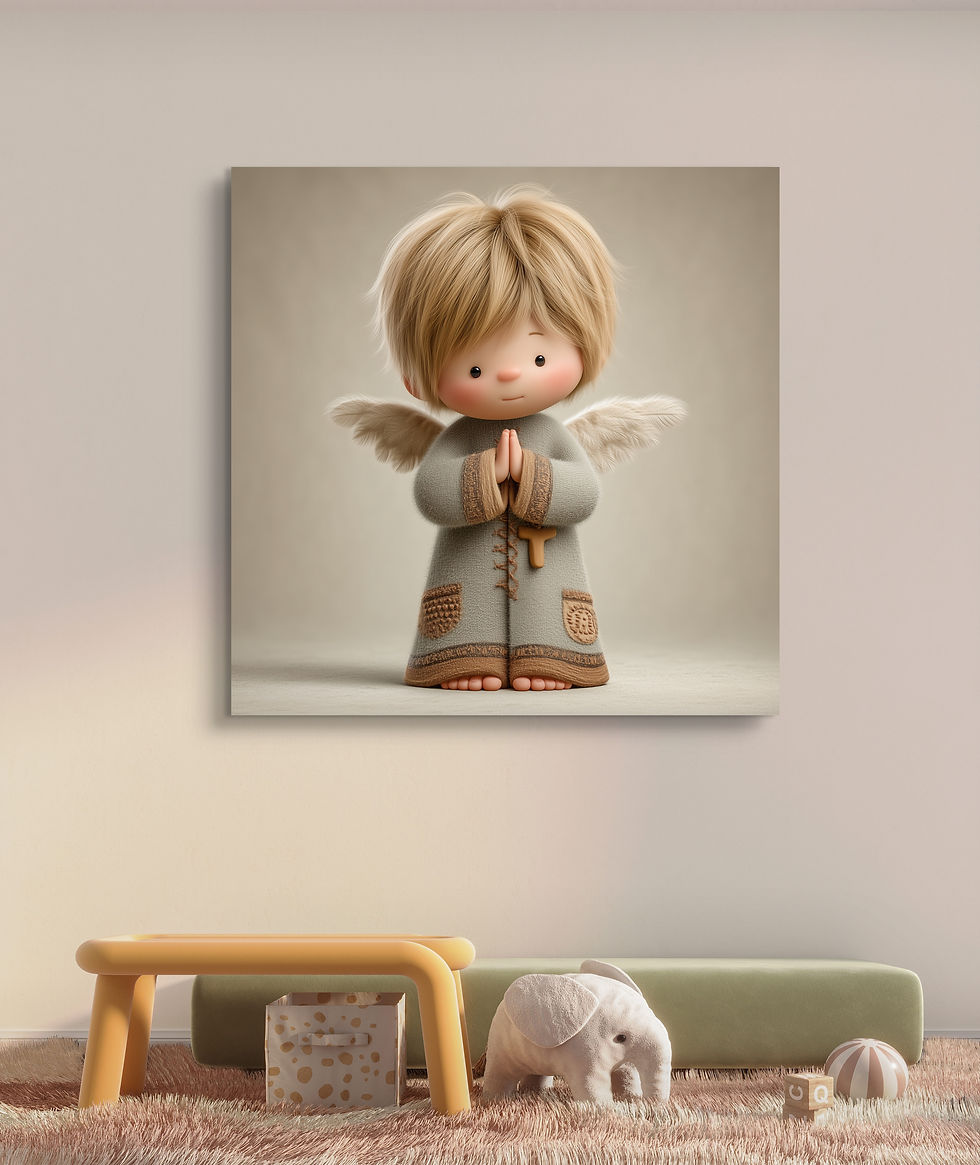 Thumbnail: Guardian angel printable for baptism or first communion gift