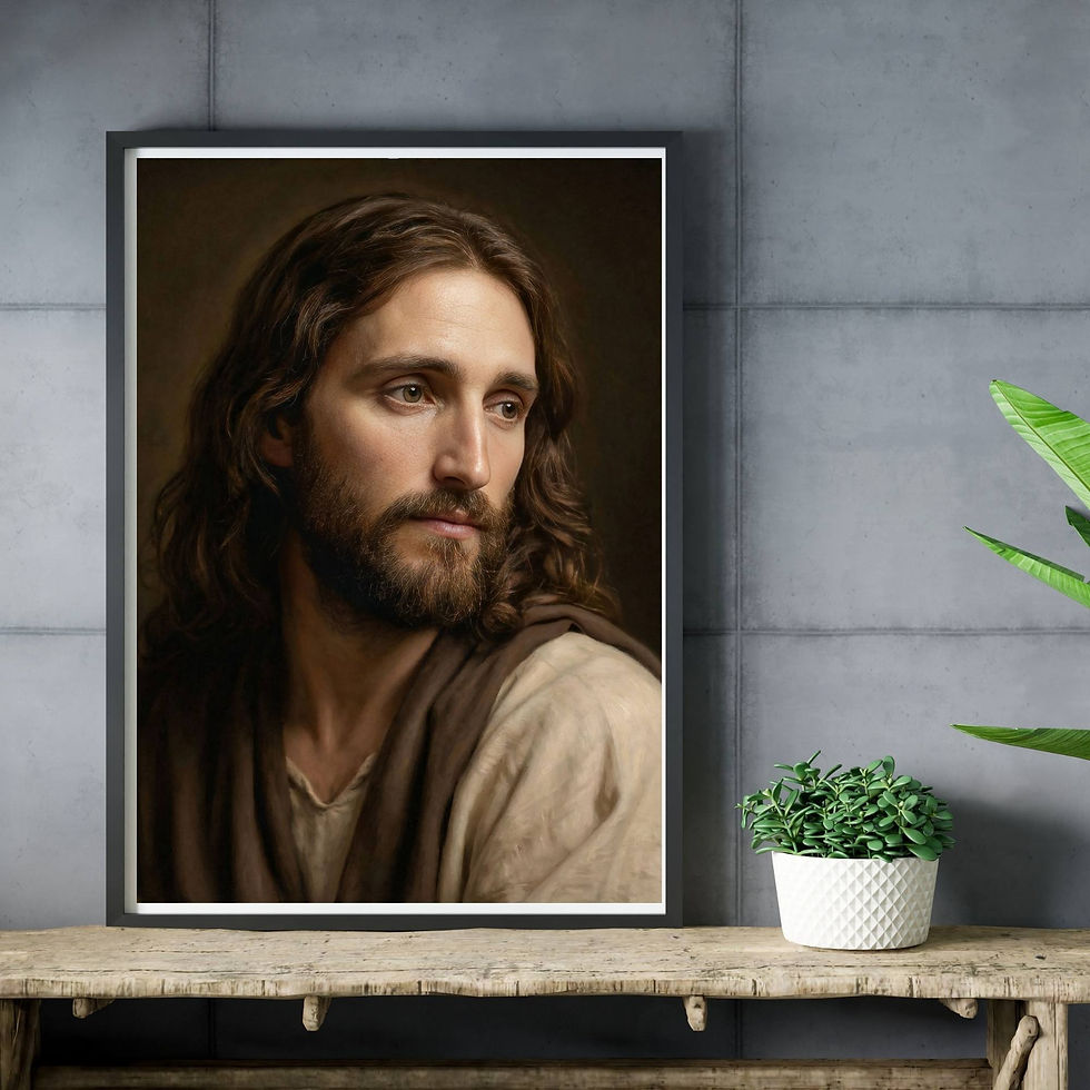 Thumbnail: Jesus portrait wall art for Christian home decor
