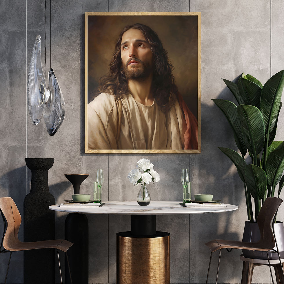 Miniatura: Printable Jesus portrait Son of God Christian art