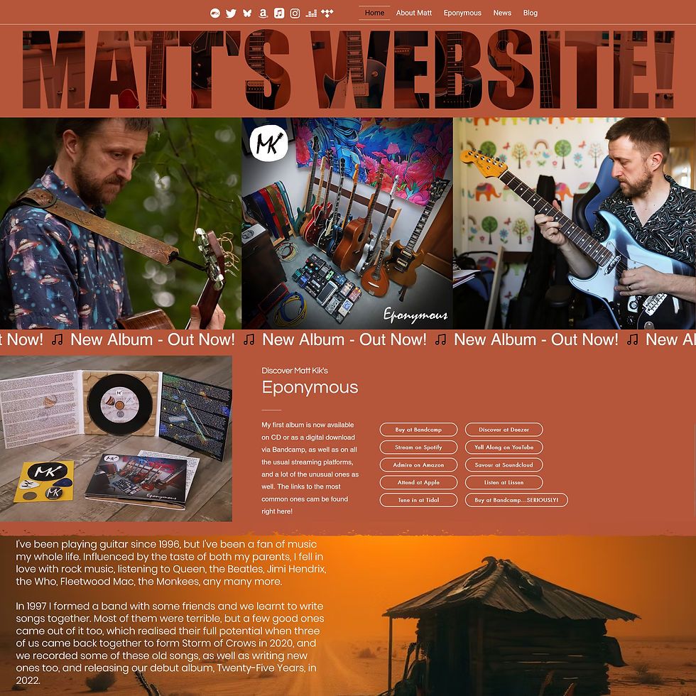 The website you will have seen before clicking on the blog to read this post.