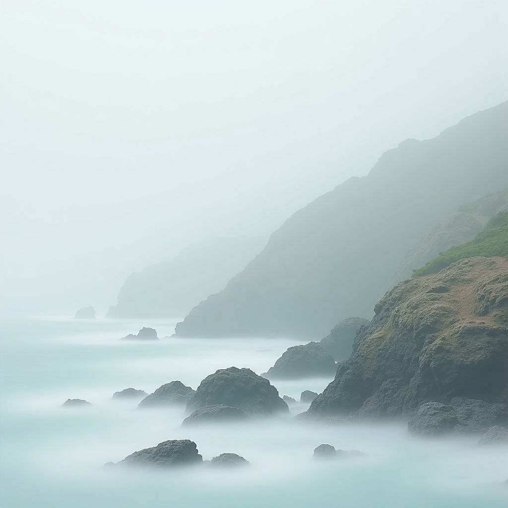 Misty Coastal Dawn