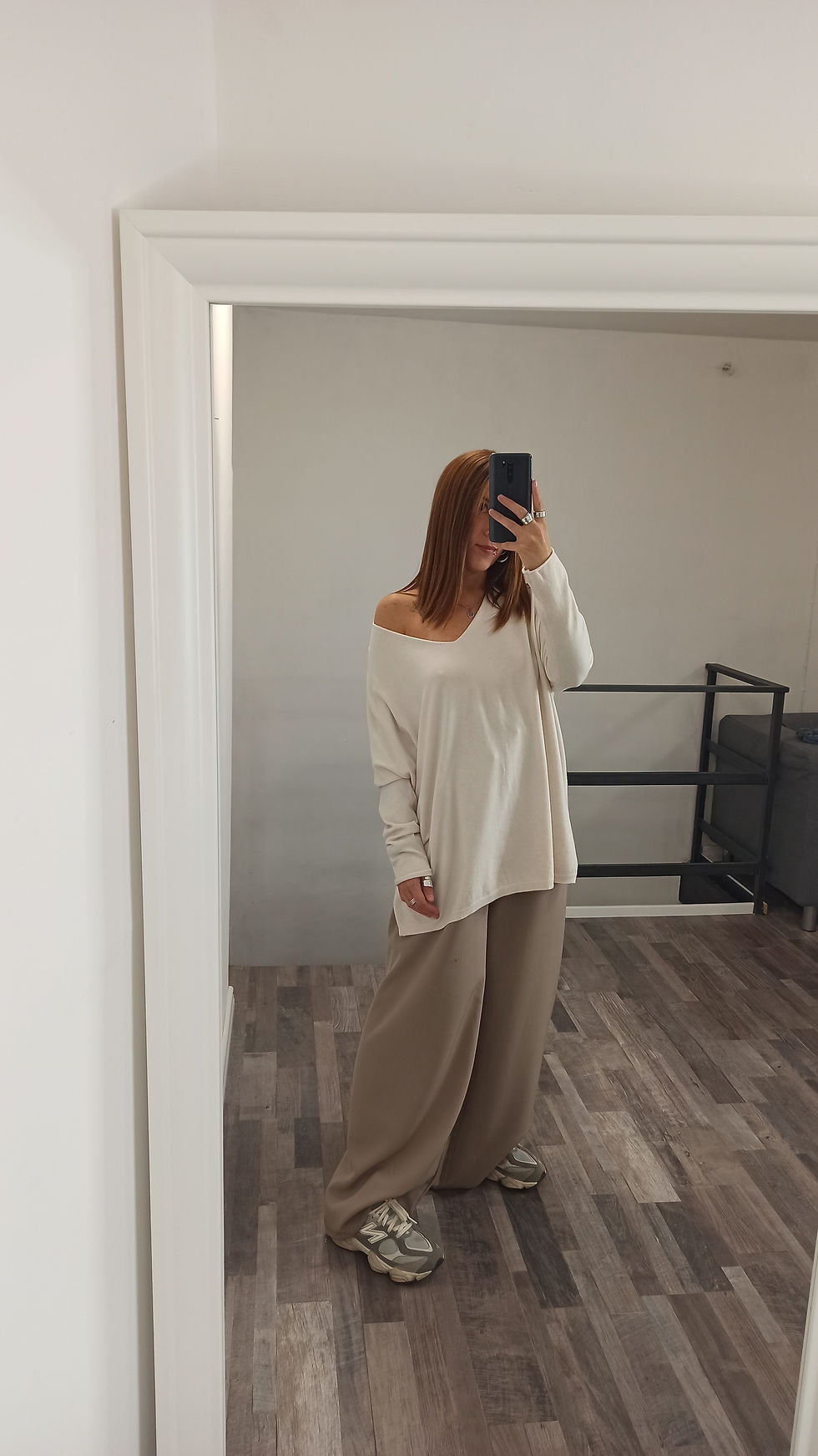 Miniatura: Pantalone ampio Tortora