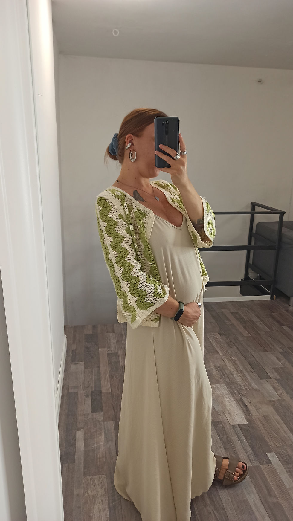 Miniatura: Cardigan uncinetto bicolor