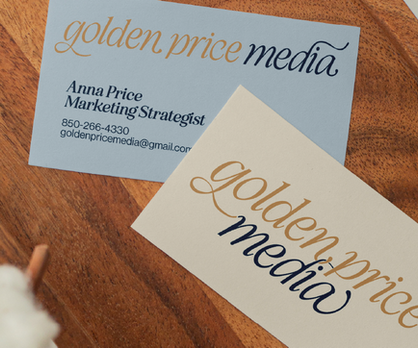 Golden Price Media Anna Price Marketing Strategist, business card layout