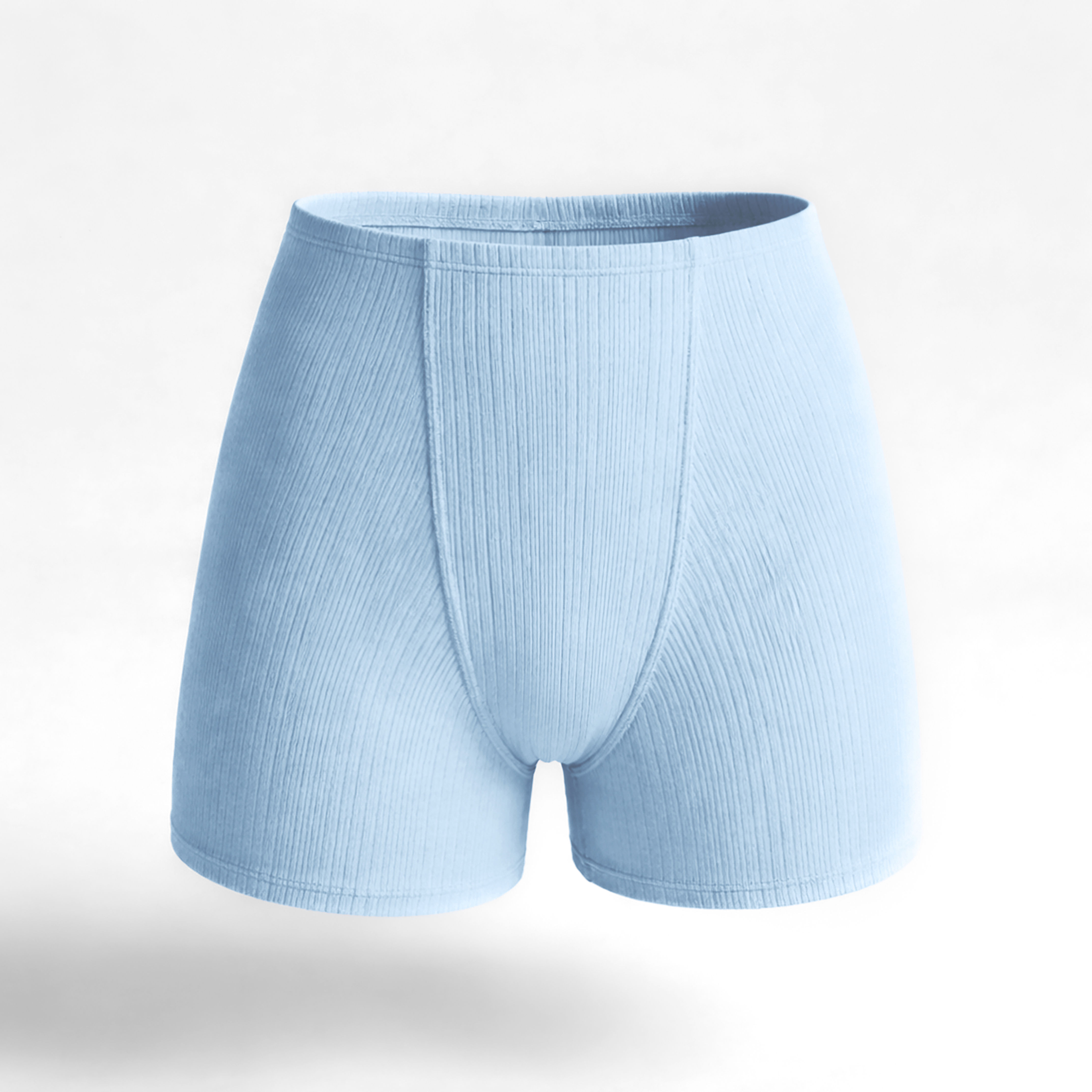 Sweet Dreams Comfort light blue ribbed boxer style shorts