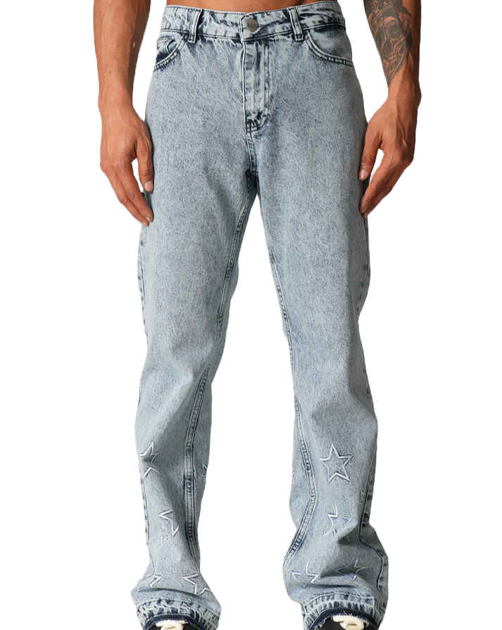 Miniature : JEANS FLARE ETOILE IKAO BLEU
