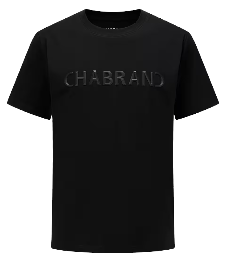 T-SHIRT CHABRAND LOGO RELIEF NOIR NOIR