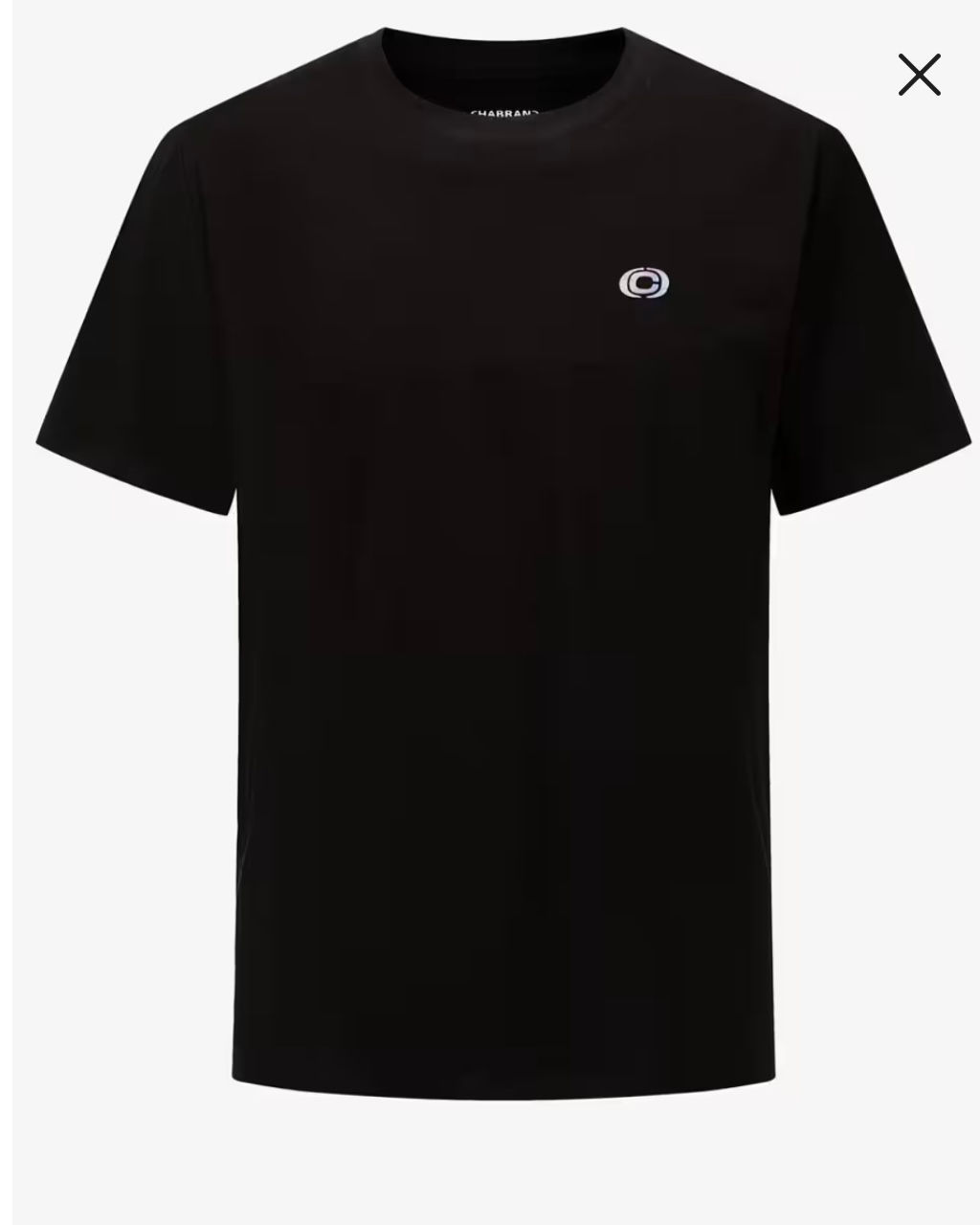 T-SHIRT CHABRAND LOGO VERTICAL NOIR ARGENT
