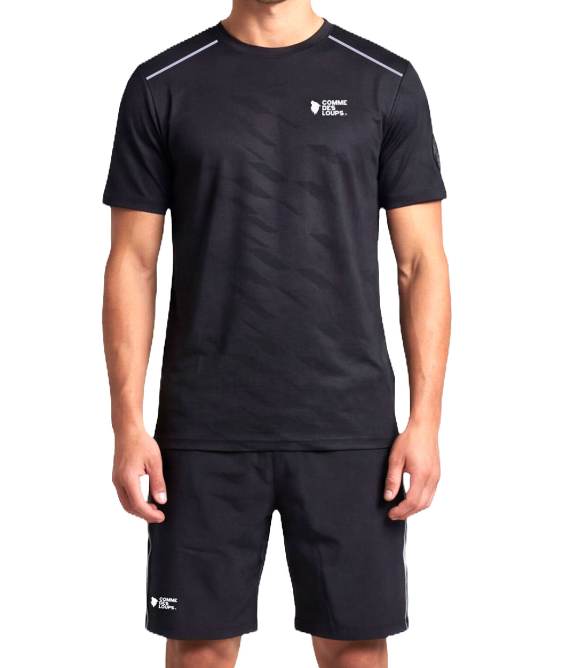 ENSEMBLE COMME DES LOUPS SHORT T-SHIRT DELTA NOIR 