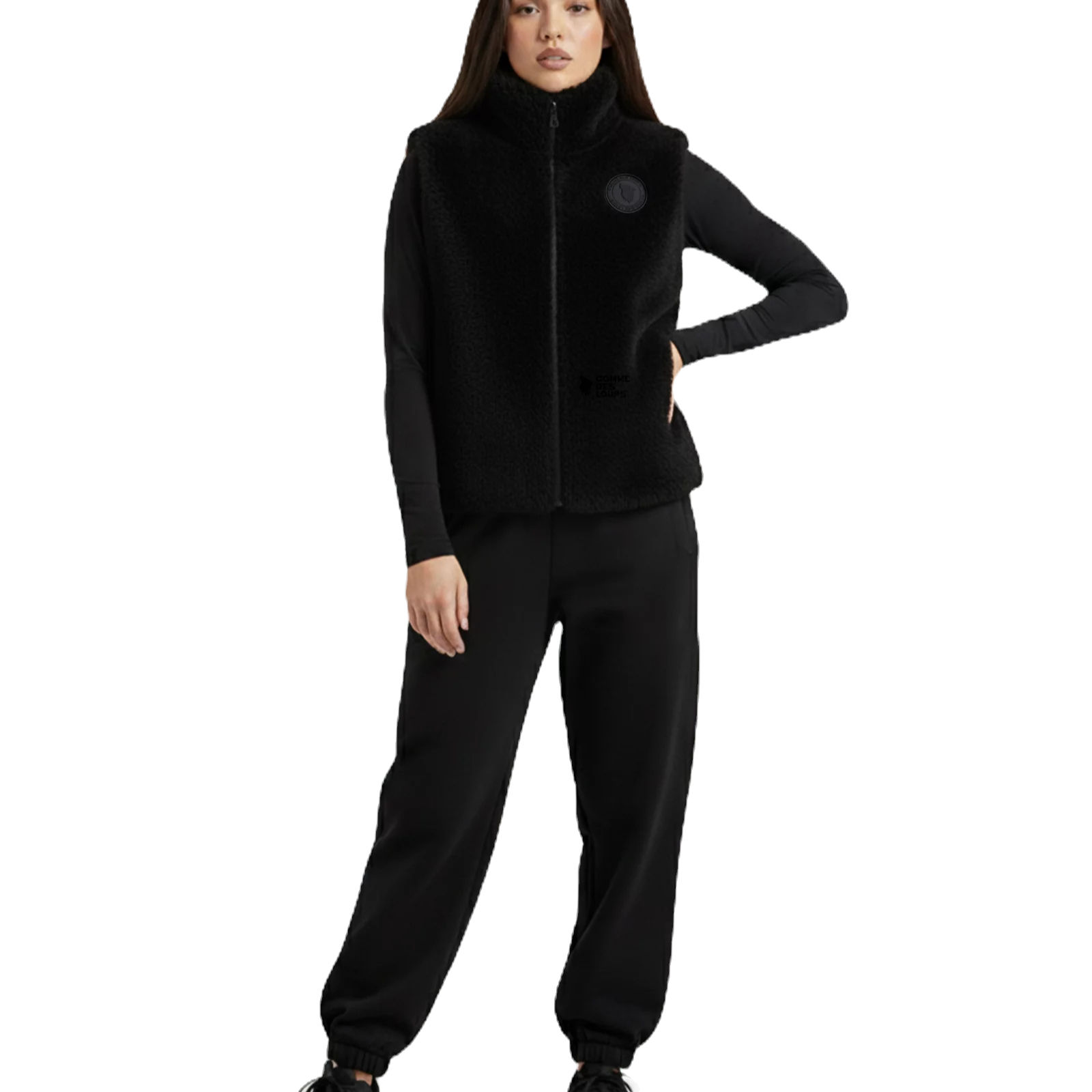 DOUDOUNE SANS MANCHE REVERSIBLE COMME DES LOUPS SMOOTH NOIR