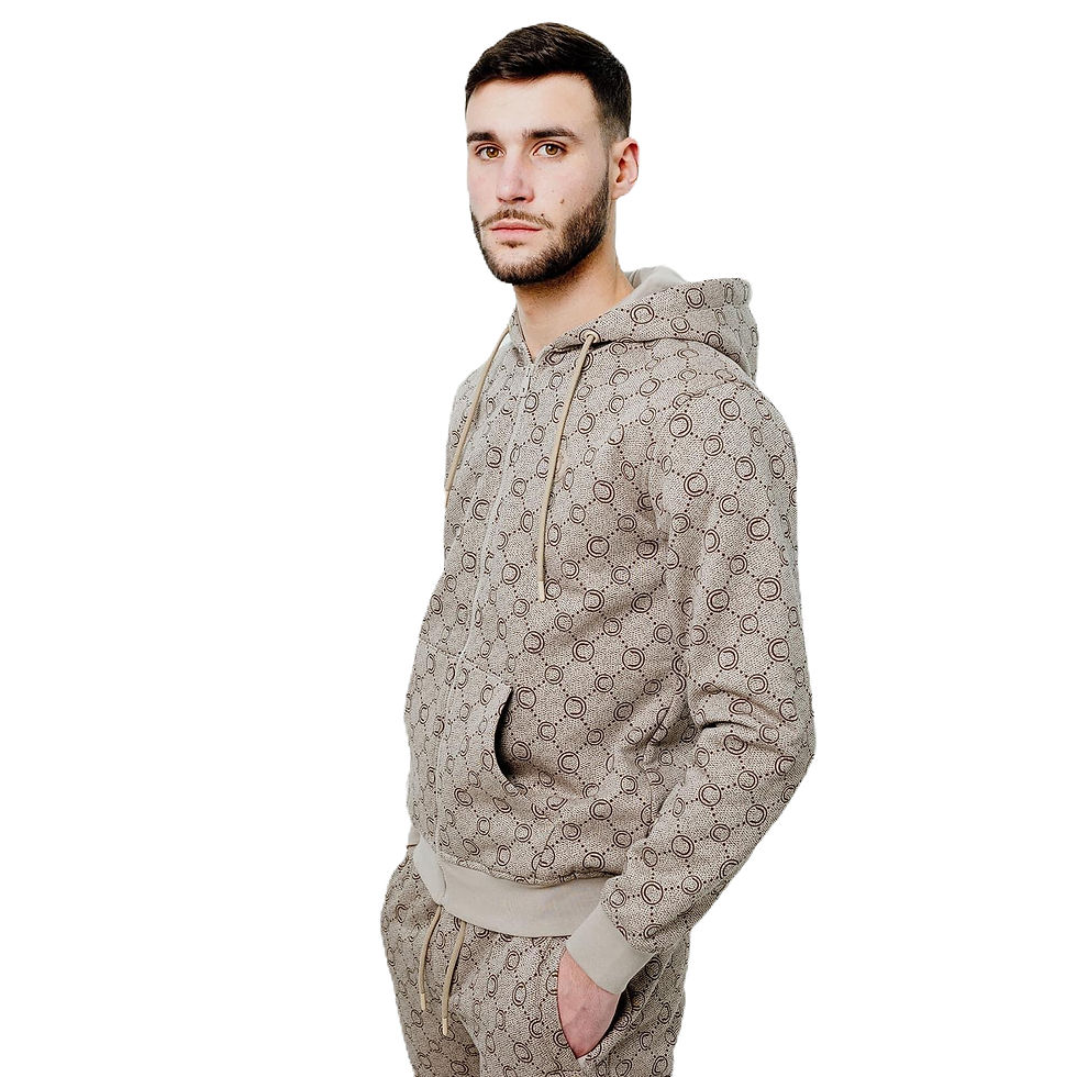 VESTE CHABRAND MONOGRAMME REMBOUREE MARRON