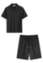 ENSEMBLE POLO SHORT CASUAL NOIR