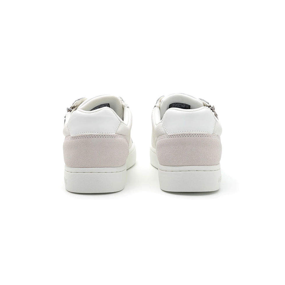 Thumbnail: BASKET CALVIN KLEIN CUIR ZIPPÉ BLANC