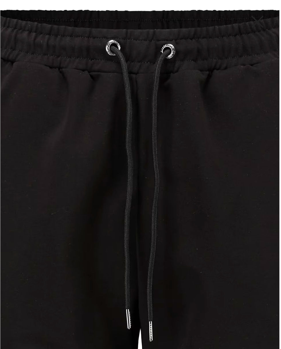Miniature : SHORT MULTI-LOGOS EN COTON MÉLANGÉ NOIR BLEU CHABRAND