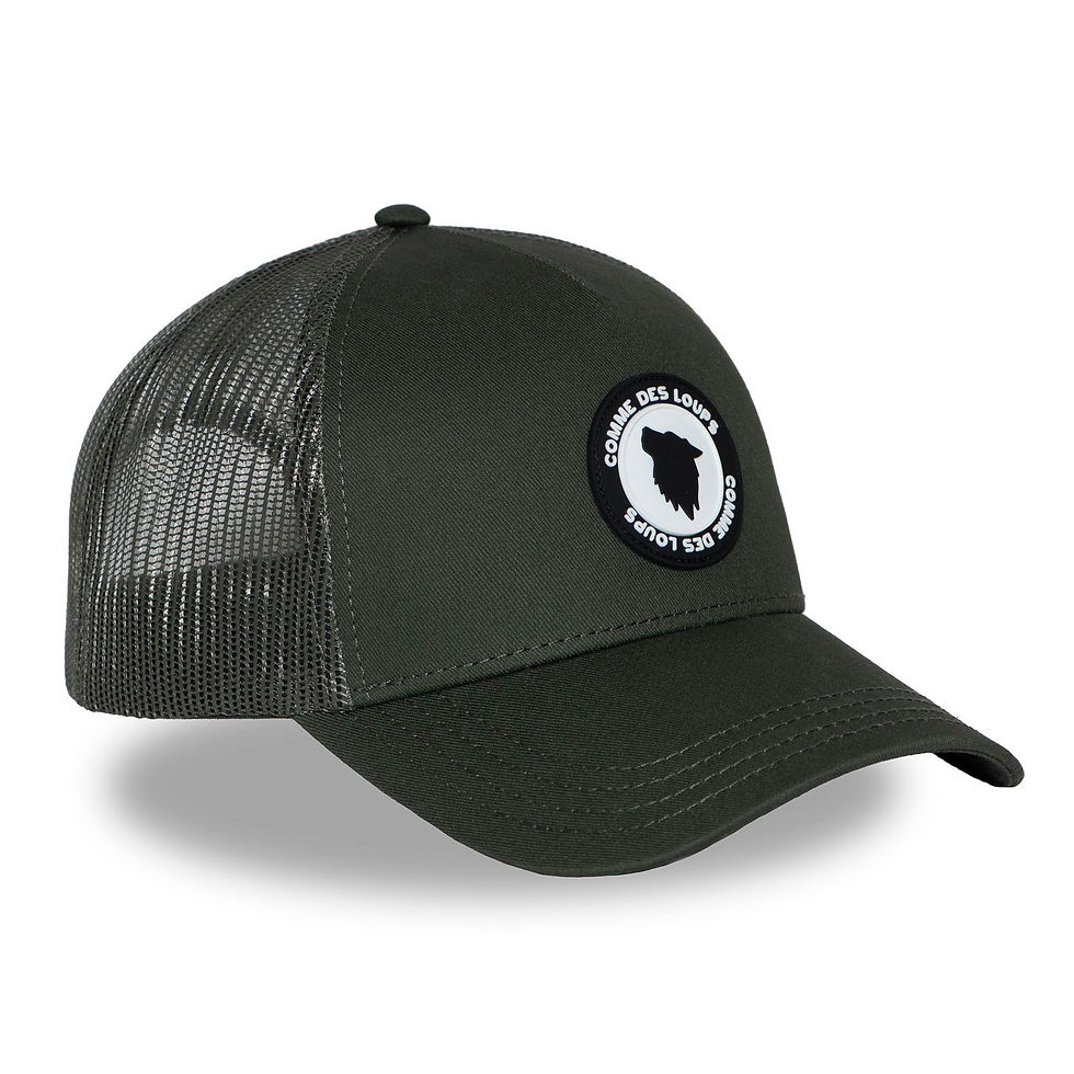 Miniature : CASQUETTE COMME DES LOUPS MESH ET BADGE RUBBER KAKI