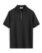 POLO ZIPPE COL CLASSIQUE NOIR