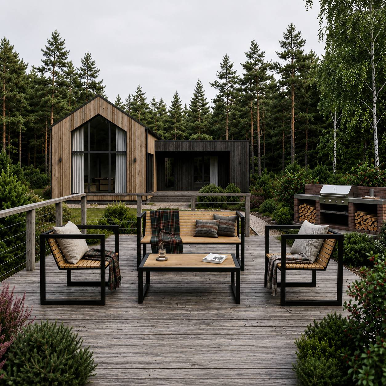 Outdoor furniture set MODERN (5 seats)