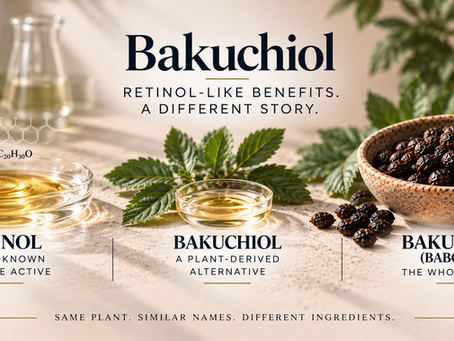 Bakuchiol compared with retinol and Bakuchi Oil in skincare