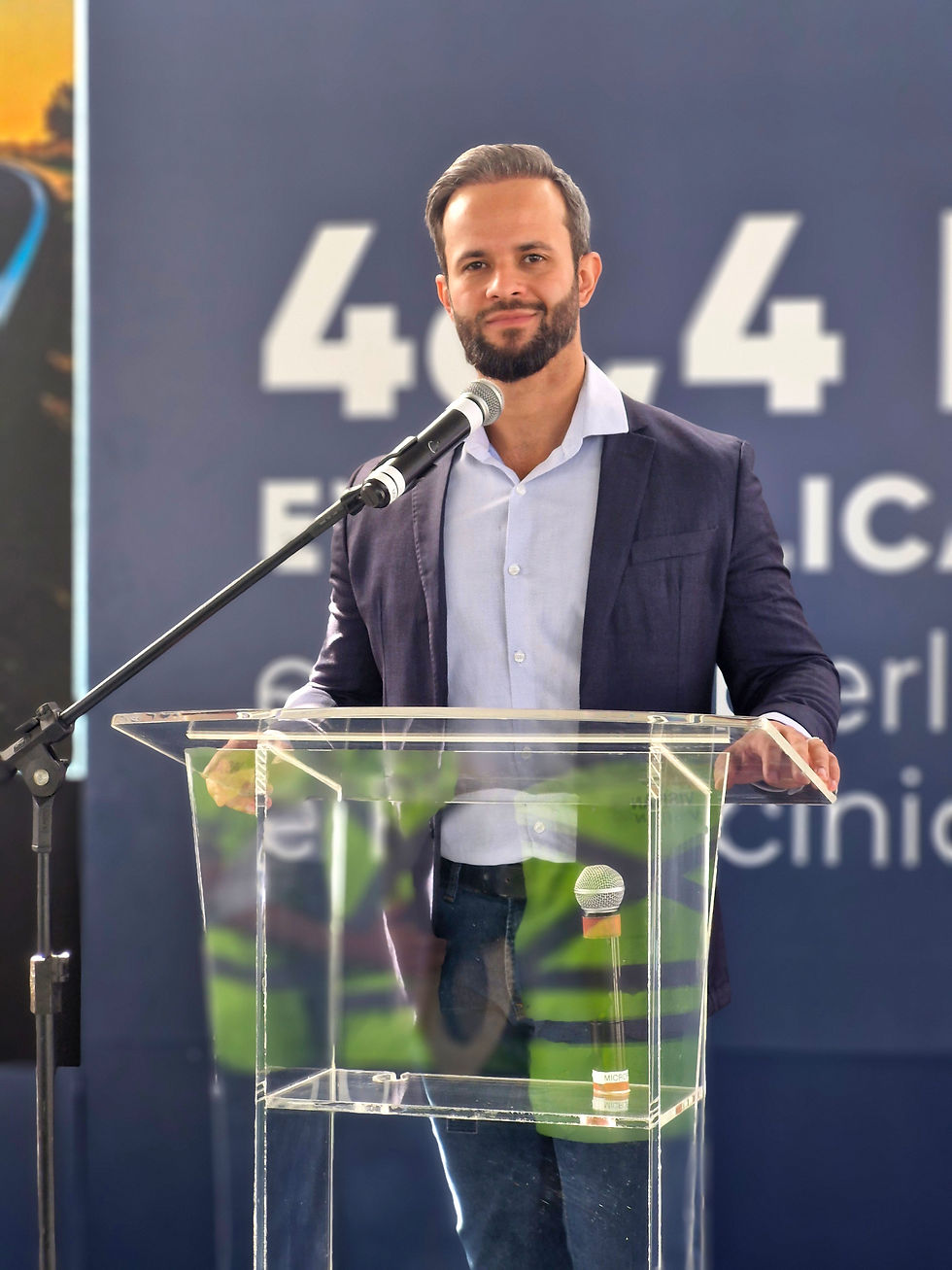 Tiago Pimentel no evento de início das obras da BR-365 pela Concessionária EPR Triângulo