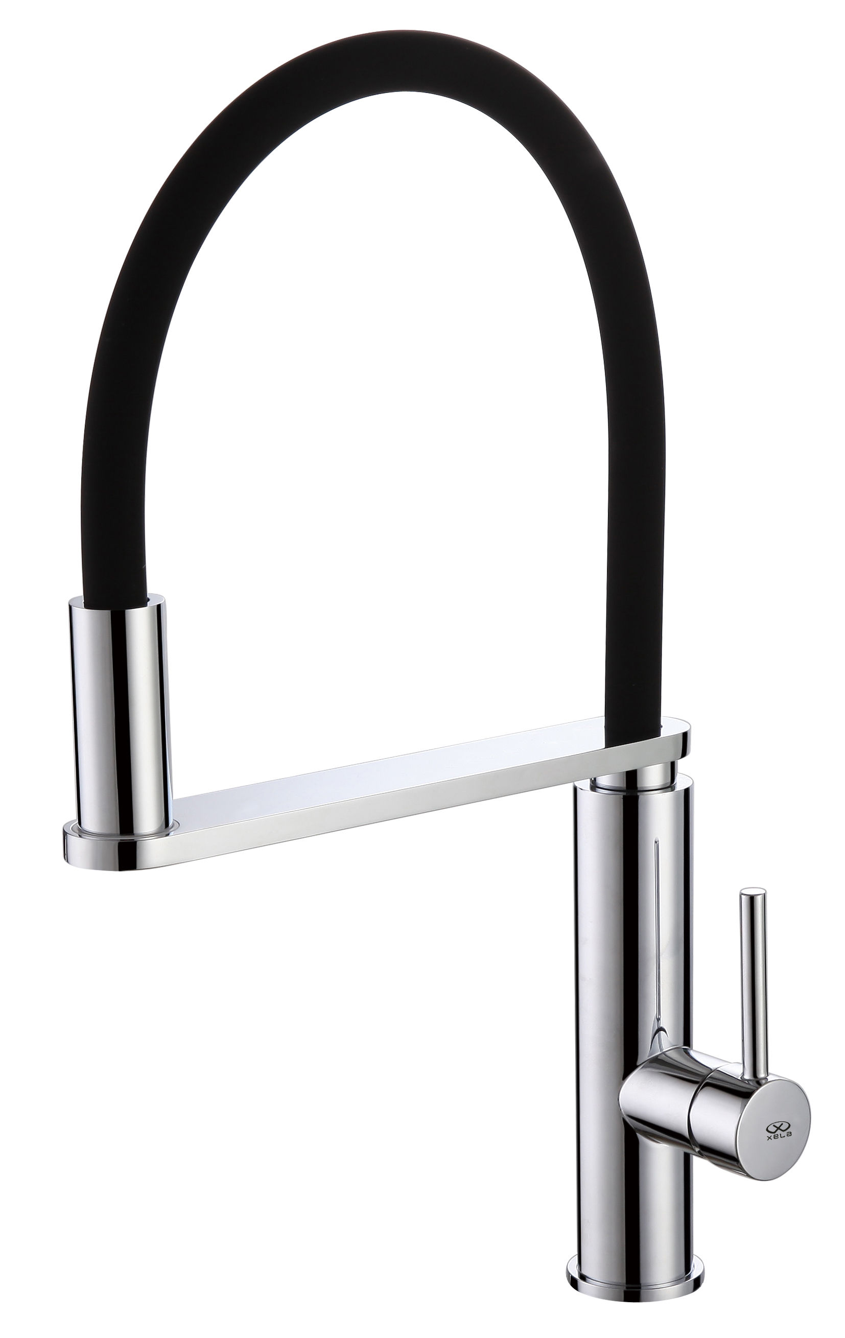 Grifo extraíble de cocina negro