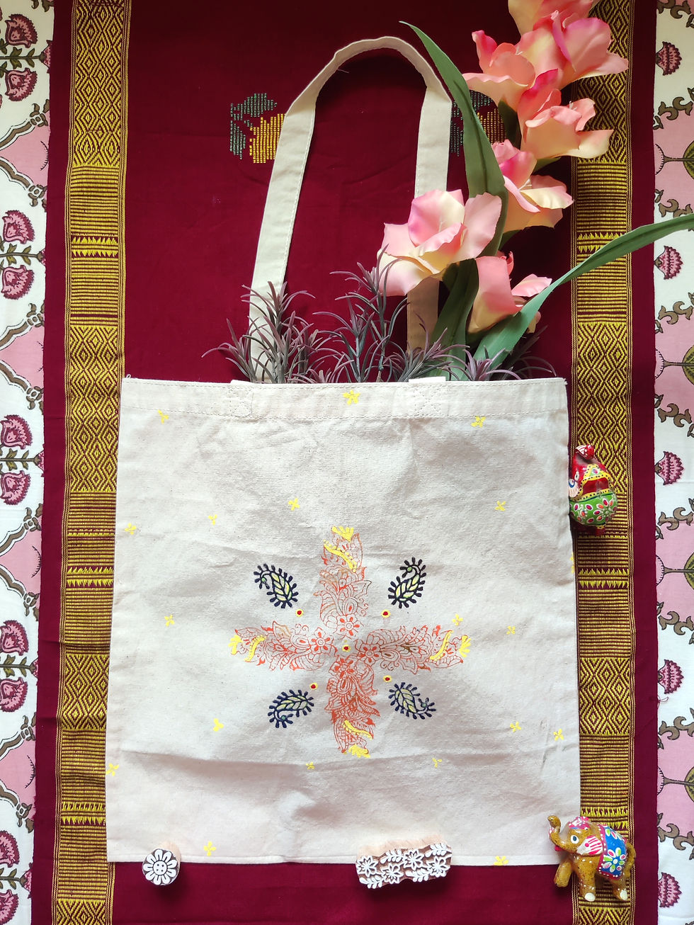 Thumbnail: Mehek the Tote Bag (Block Print)