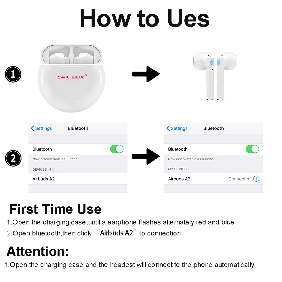 תמונה ממוזערת: Bluetooth TWS Airbuds A2