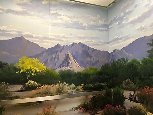 Well done Mural inside elevator building