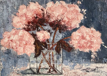 Huile sur toile 
Couteau