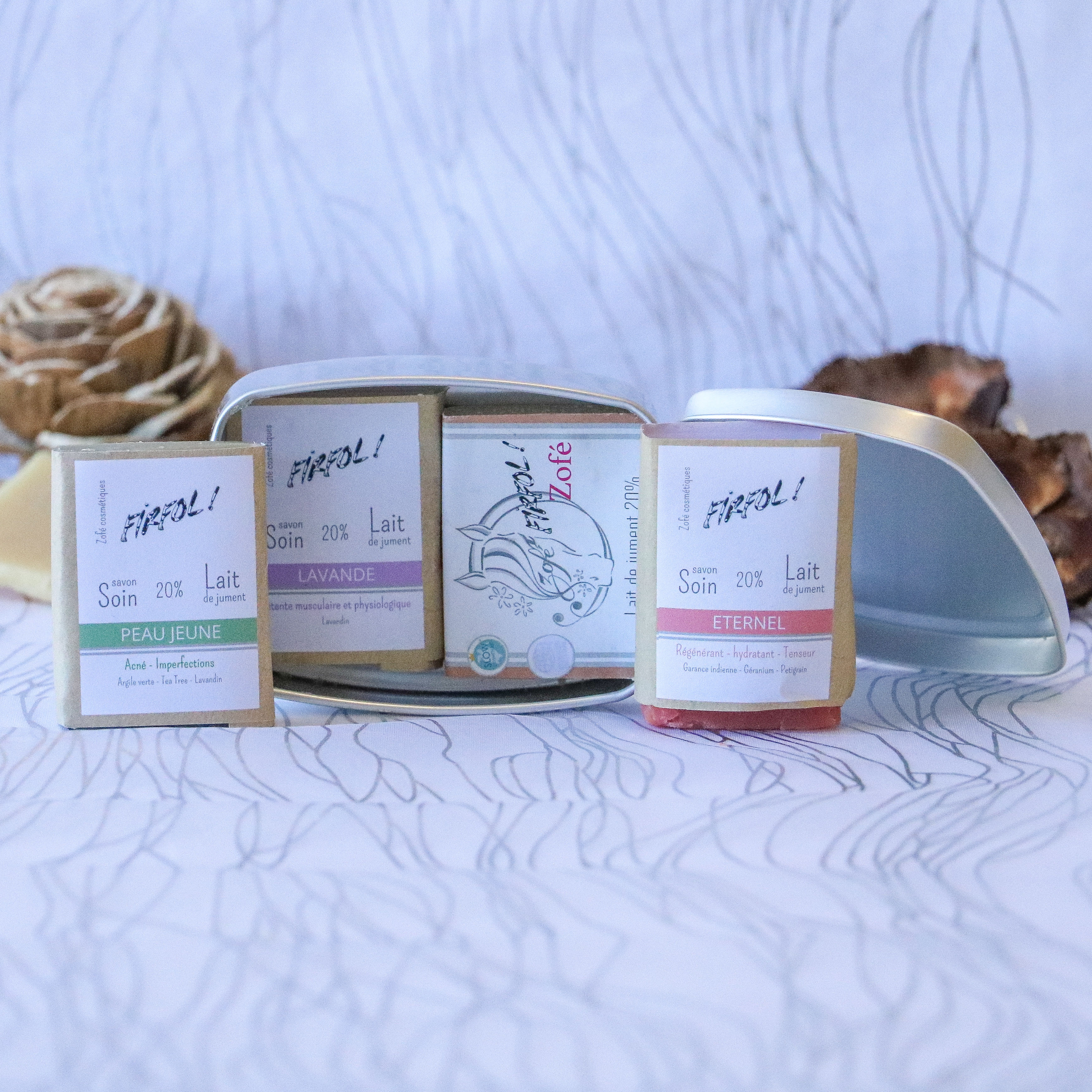 BOITE À SAVON et ses 4 MINI SAVONS