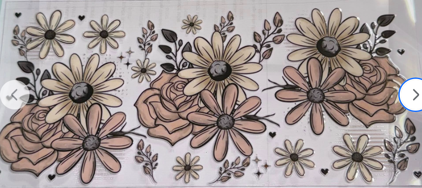 Daisies and Roses decal