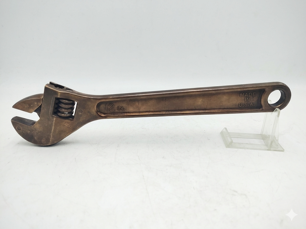 Thumbnail: Berylco 12" Beryllium Copper Non-Sparking Adjustable Wrench (Model W155)