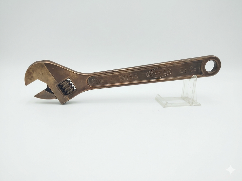 Thumbnail: Berylco 12" Beryllium Copper Non-Sparking Adjustable Wrench (Model W155)