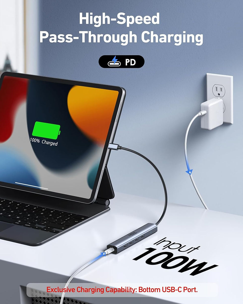 Μικρογραφία: Hub 10Gbps Type C Hub 100W