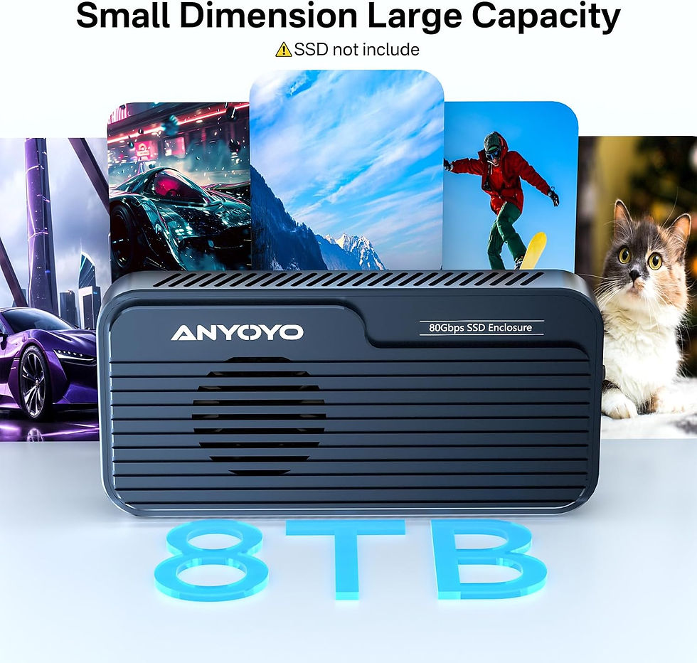 ANYOYO 80Gbps M.2 NVMe SSD Enclosure – Υποστηρίζει έως 8TB