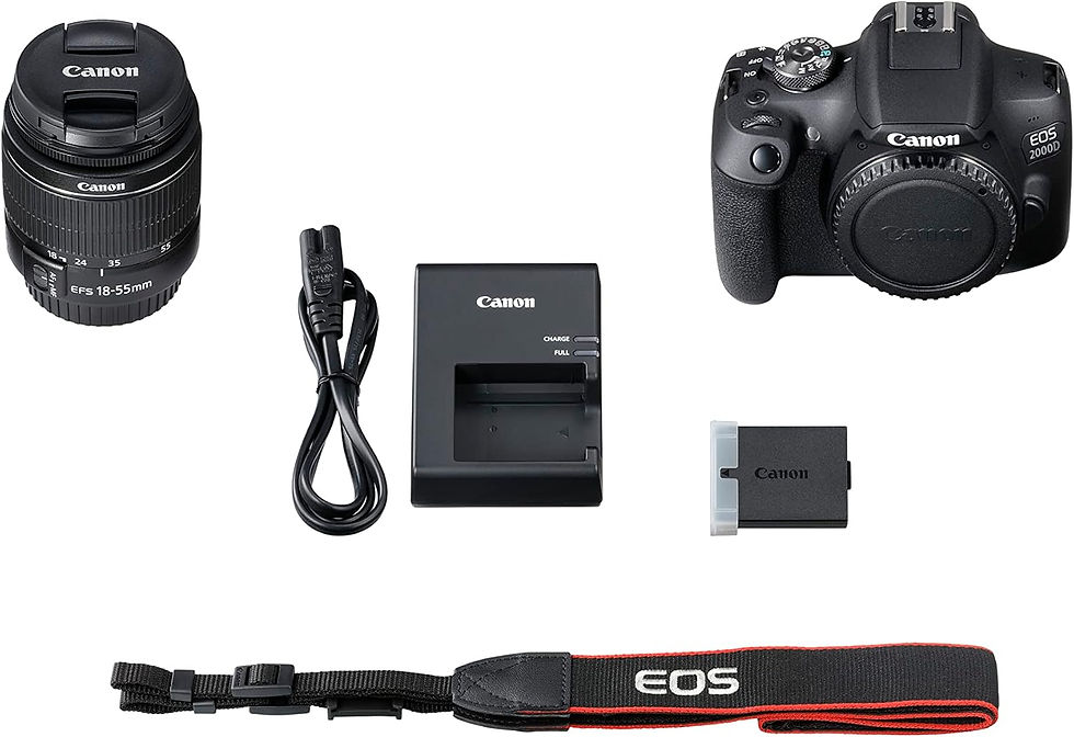 Μικρογραφία: Canon EOS 2000D SLR Camera EF-S 18–55 F3.5-5.6 III Lens