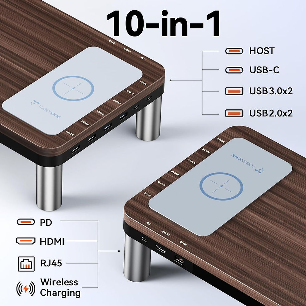 Μικρογραφία: TobenONE MacBook Docking Station 10 in 1 (Monitor Stand), USB C Docking Station