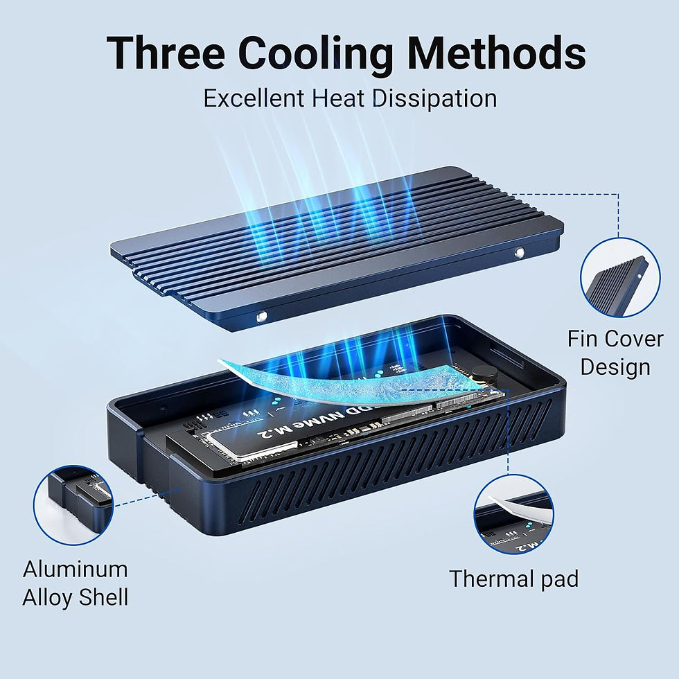 Μικρογραφία: Acasis M.2 NVMe SSD Enclosure 40Gbps USB C Aluminum
