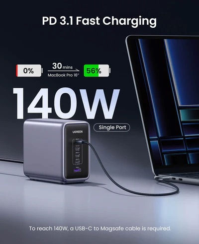 Μικρογραφία: UGREEN USB C Charger, Nexode 300W (5ports)