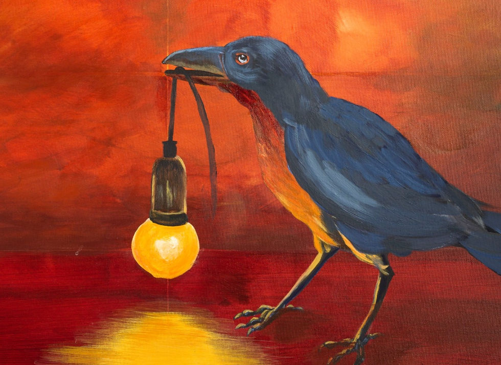Miniaturbild: Acrylbild Vogel Glühbirne Luminos