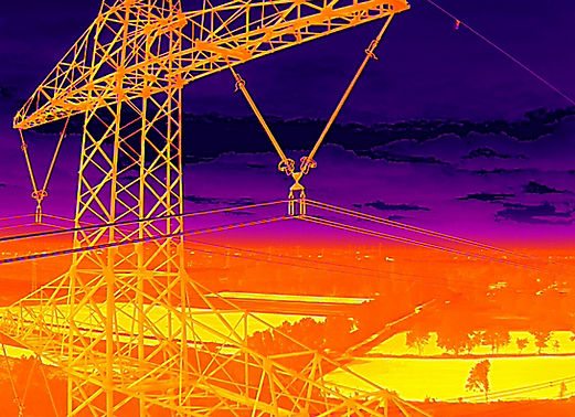 Wärmebild einer Stromtrasse