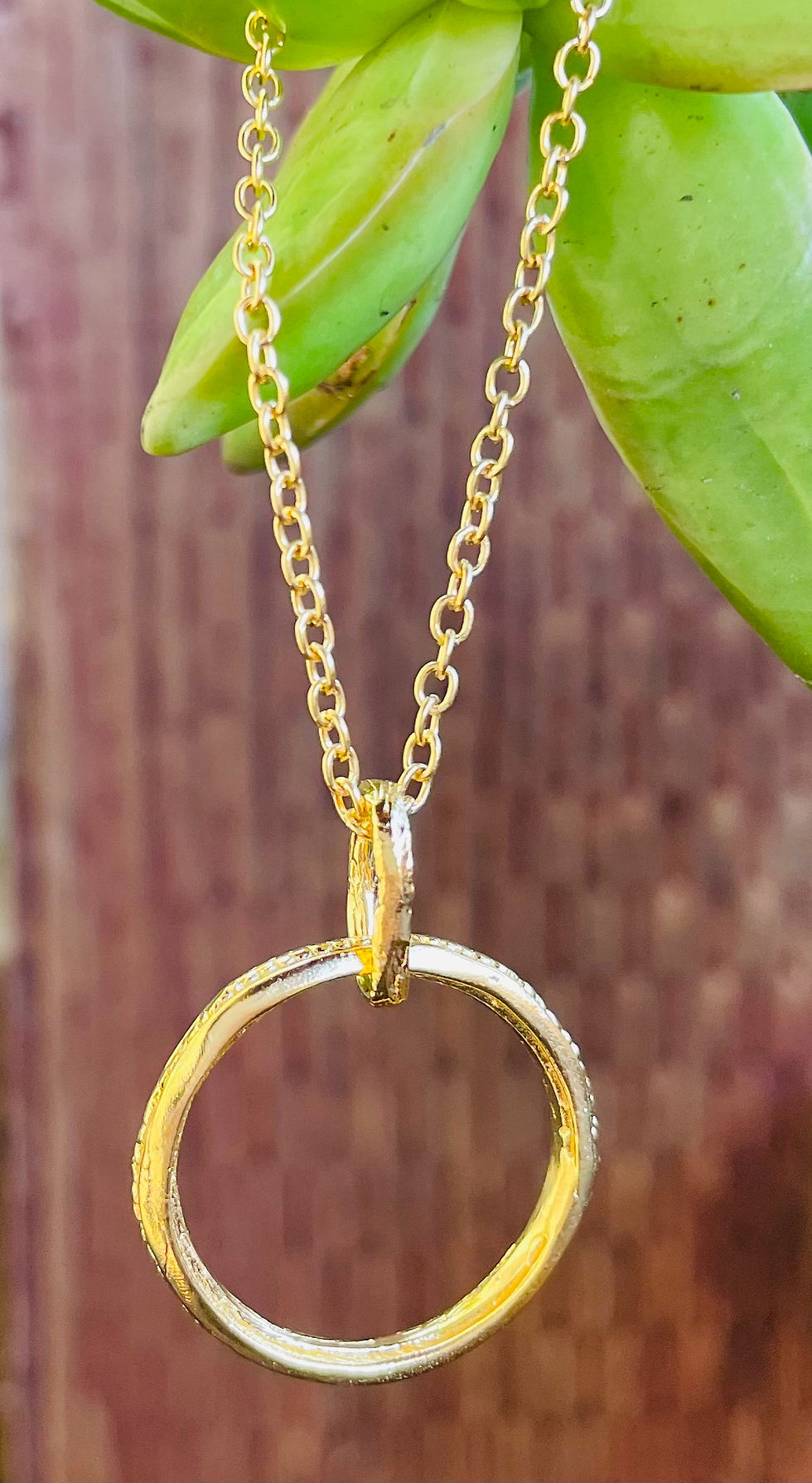 Thumbnail: Silver and Gold Small Circle Pendant