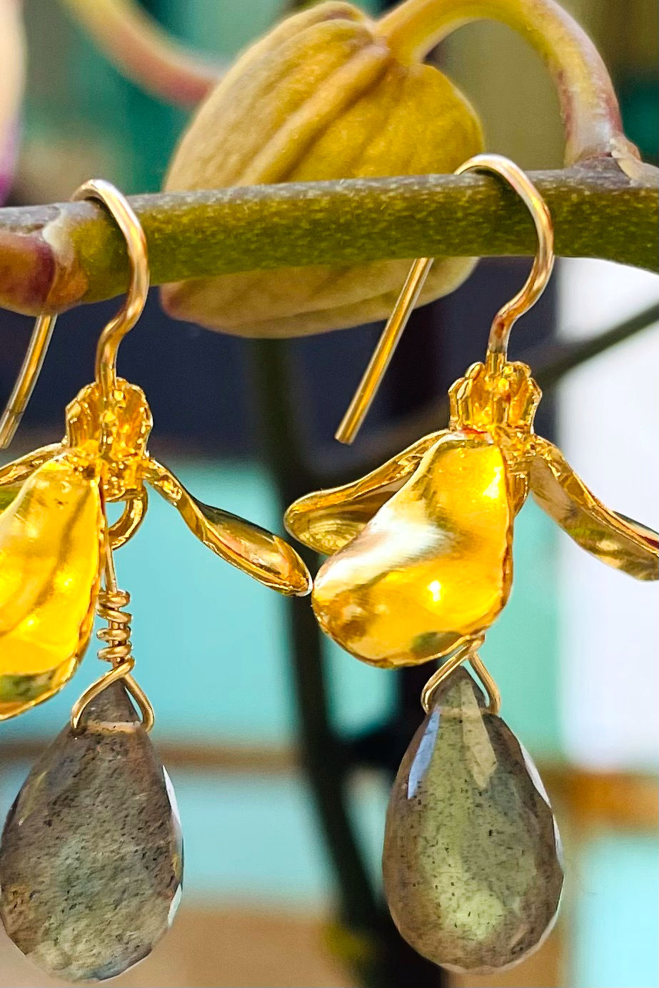 Thumbnail: Muget Earrings with Swiss BlueTopaz