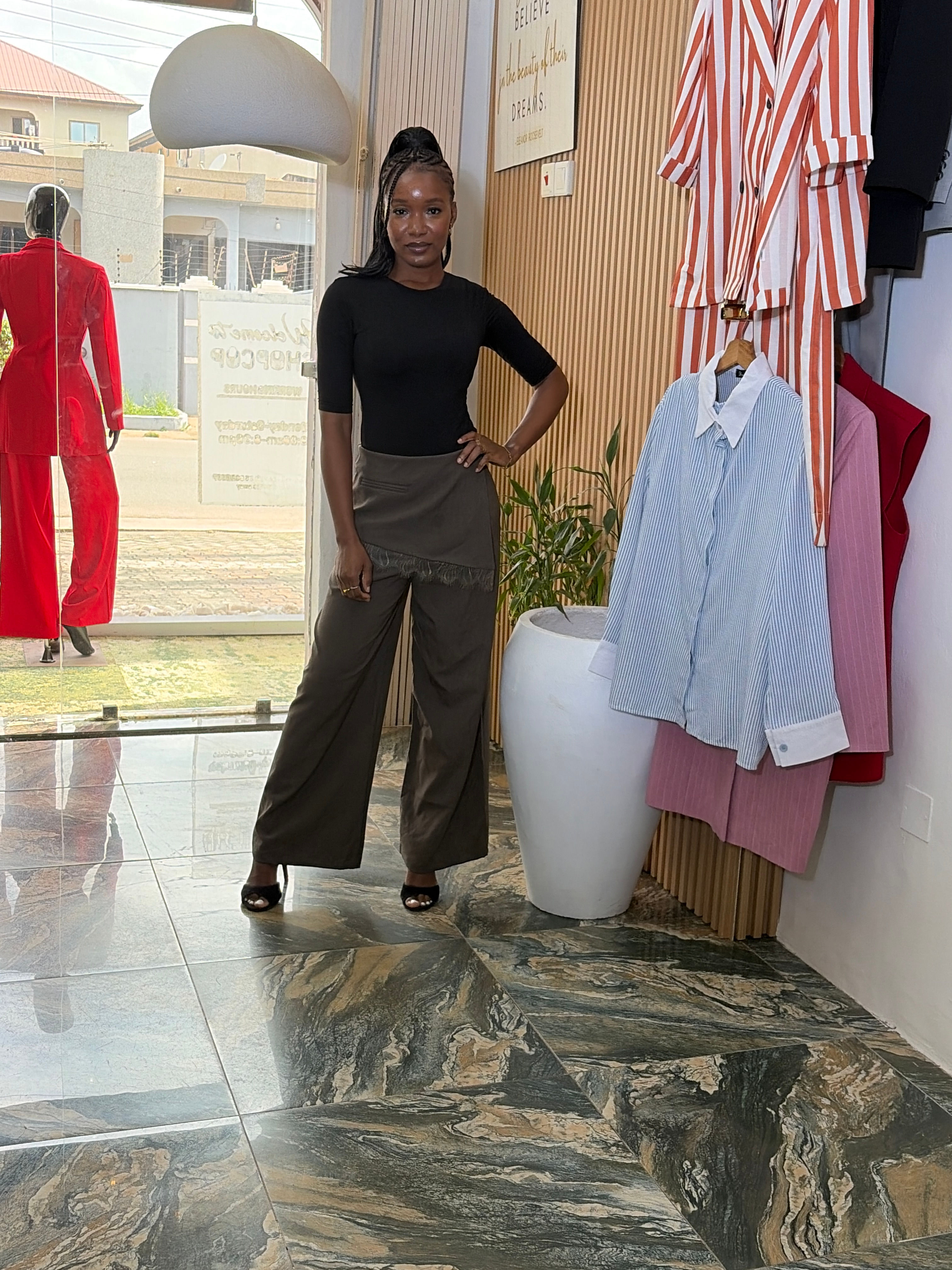 Palazzo Pants With Stylish Lace Skirt - Code 644