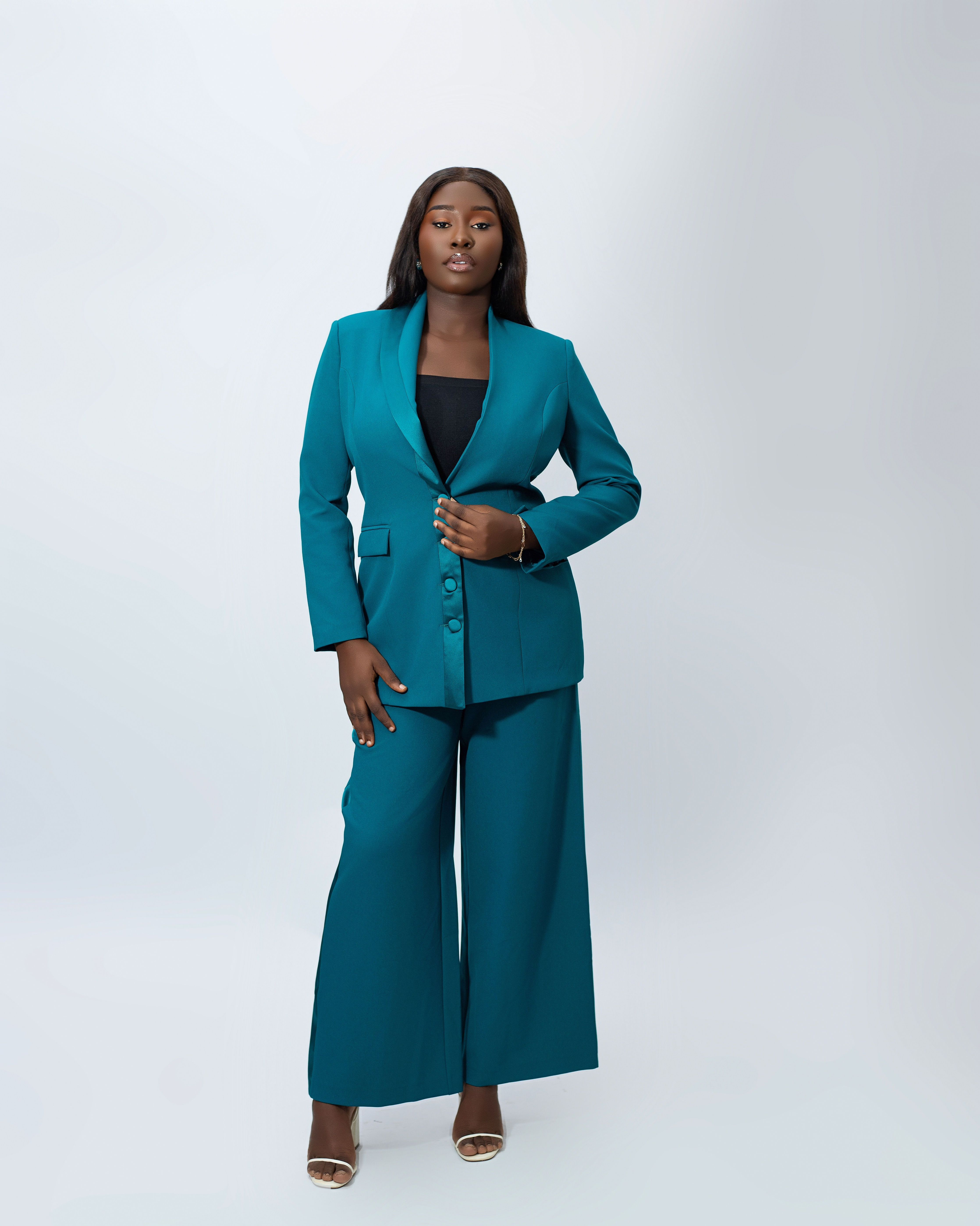 Turquoise Set with Silk Detail - Code 628 