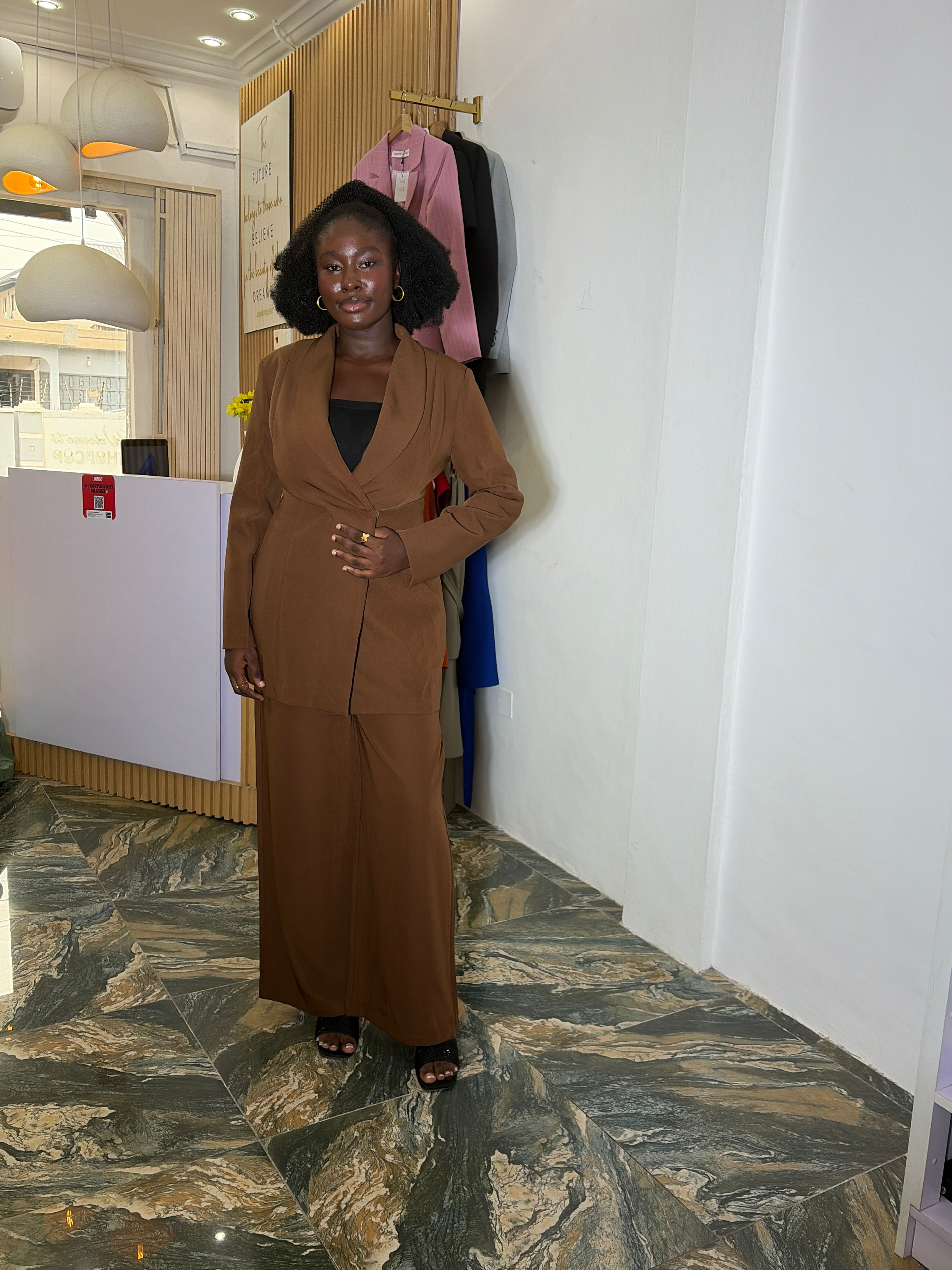 Chic Palazzo Trouser Suit Set - Code 647