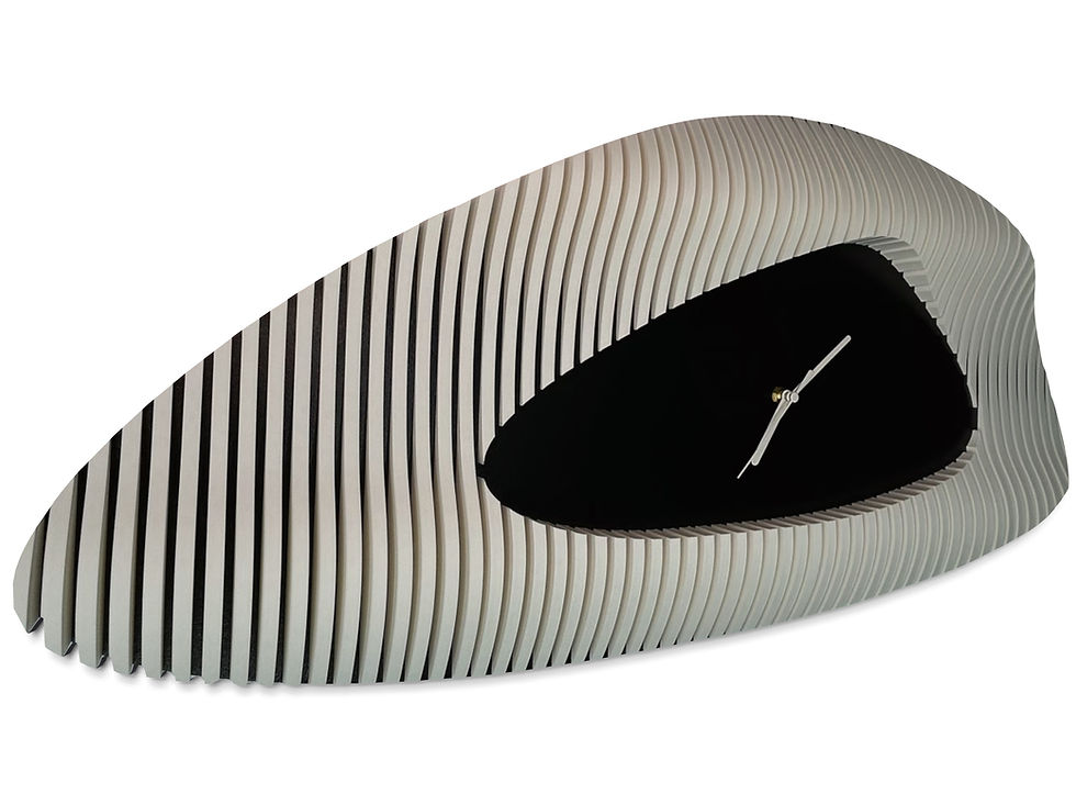 Thumbnail: ChronoMatrix parametrische Wanduhr – zeitloses Statement-Piece aus nachhaltigen Materialien.